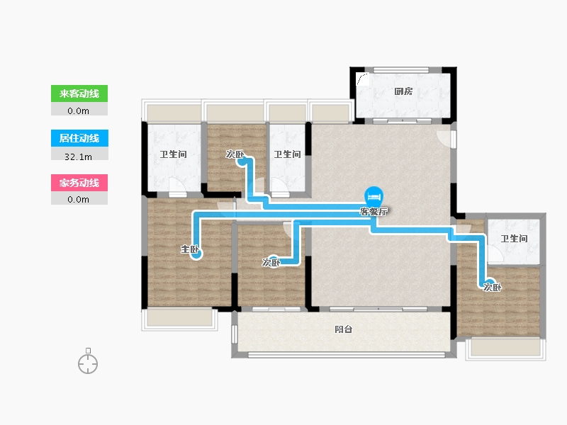 江苏省-苏州市-星河盛世-147.21-户型库-动静线