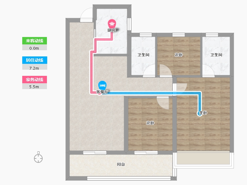 浙江省-绍兴市-上保利金地·都会云上府-79.20-户型库-动静线