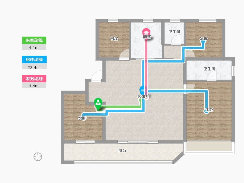 浙江省-绍兴市-锦上-112.64-户型库-动静线