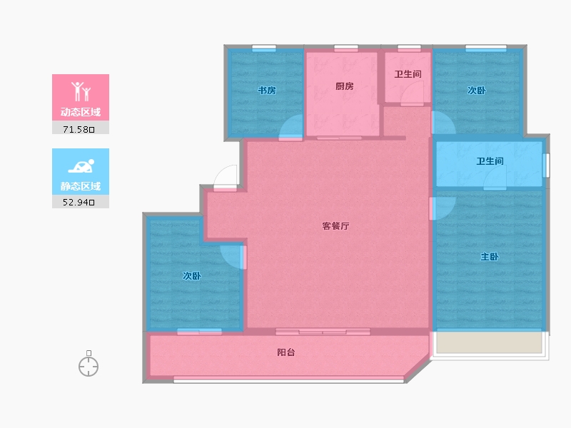 浙江省-绍兴市-锦上-112.64-户型库-动静分区