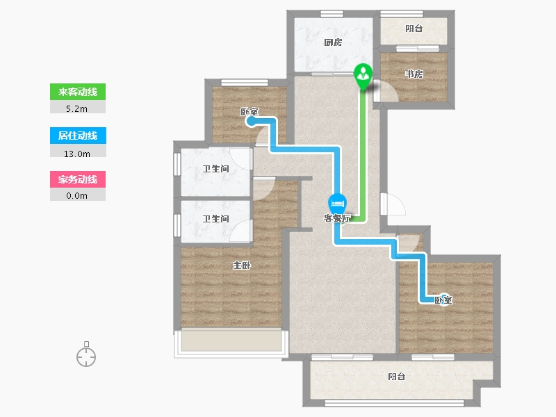 浙江省-绍兴市-鉴湖南院-93.55-户型库-动静线