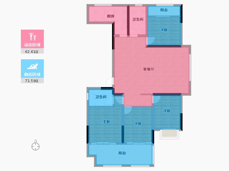 山东省-济南市-三庆明湖里-120.75-户型库-动静分区