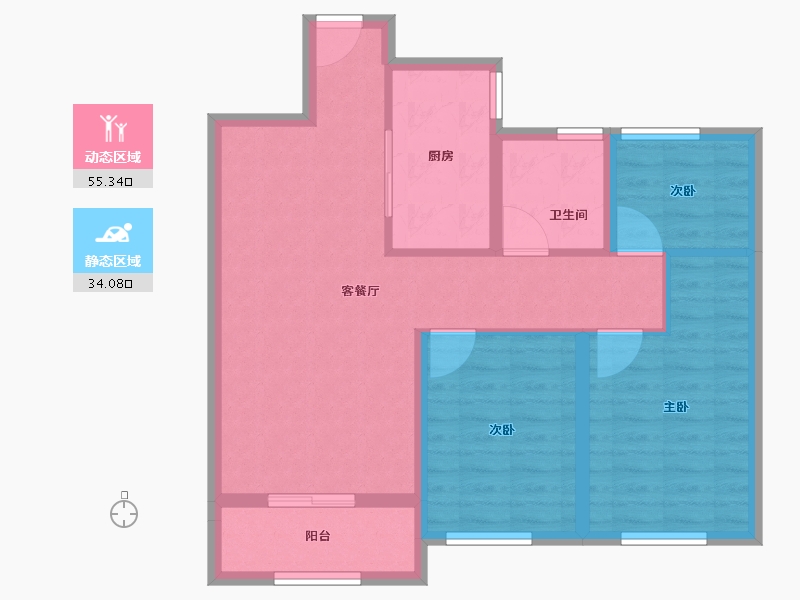 河北省-石家庄市-恒扬·公园8号-80.00-户型库-动静分区