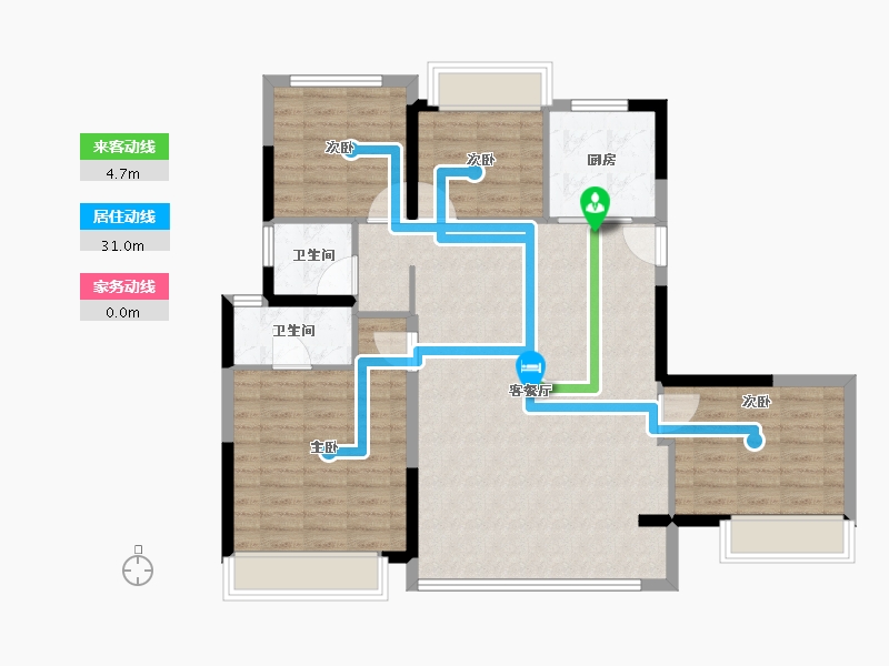 福建省-泉州市-保利莲花锦上-102.40-户型库-动静线