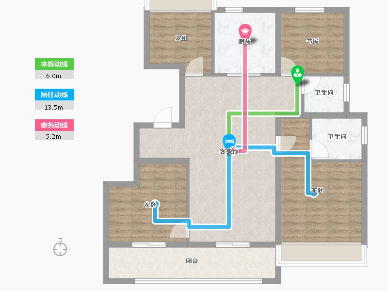 浙江省-绍兴市-锦上-98.38-户型库-动静线