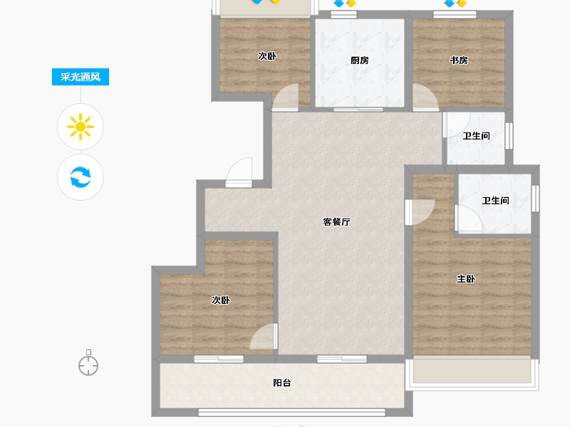 浙江省-绍兴市-锦上-98.38-户型库-采光通风