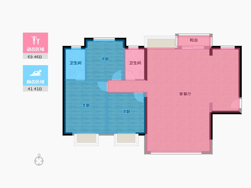 福建省-泉州市-保利隆恩和光尘樾-101.60-户型库-动静分区