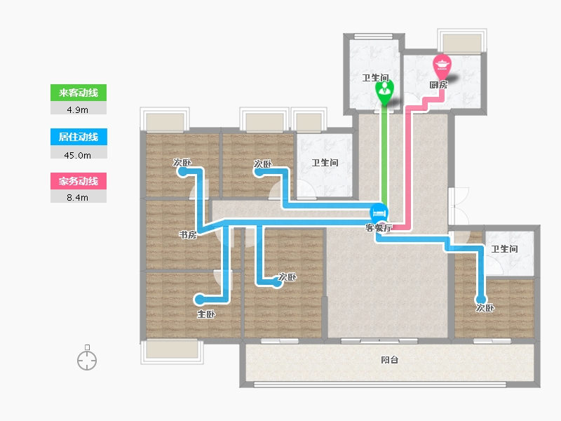 福建省-福州市-大东海天樾-154.40-户型库-动静线