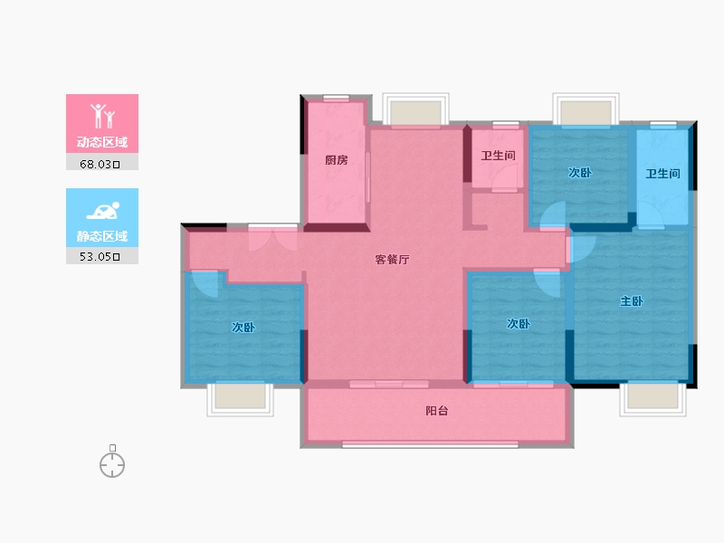 江苏省-南通市-晟园-108.00-户型库-动静分区