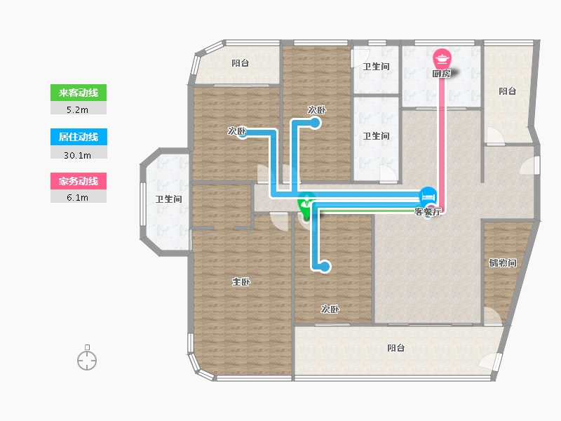 浙江省-金华市-梅湖公馆-197.17-户型库-动静线