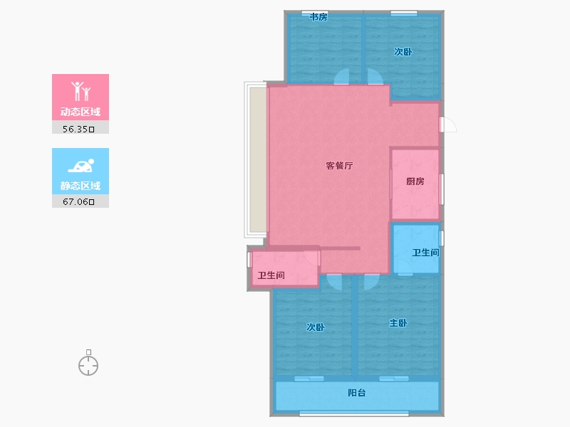 浙江省-衢州市-金成江潮鸣汇-111.19-户型库-动静分区