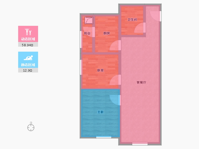 广东省-广州市-恒大冠珺之光-64.01-户型库-动静分区