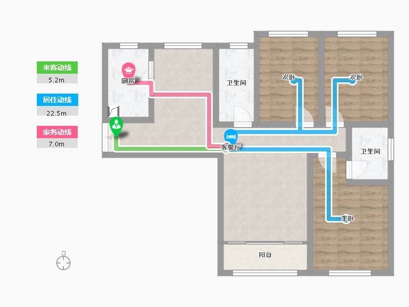 河北省-承德市-哨鹿-110.00-户型库-动静线