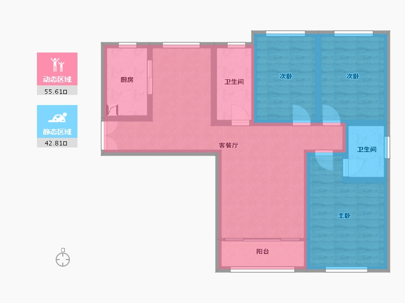 河北省-承德市-哨鹿-110.00-户型库-动静分区