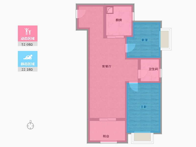 广东省-广州市-恒大冠珺之光-65.07-户型库-动静分区