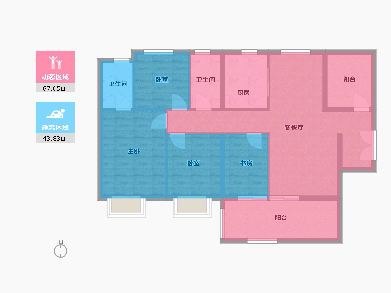 广东省-广州市-越秀·大学·星汇城-100.00-户型库-动静分区