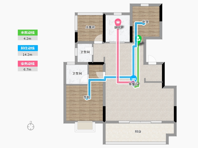 安徽省-合肥市-伟星悦璟台-99.21-户型库-动静线