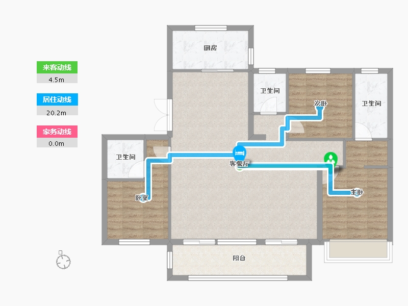 河北省-衡水市-君悦华府-105.25-户型库-动静线