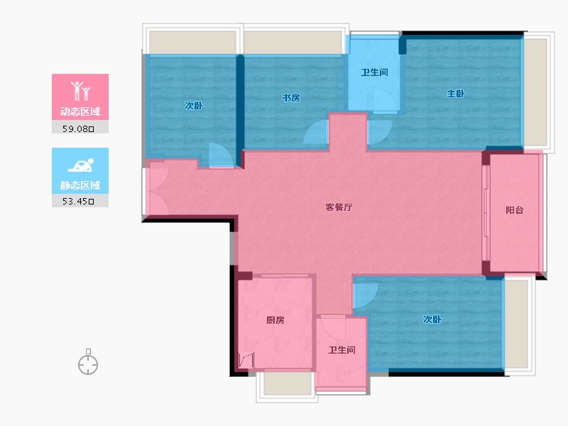 广东省-深圳市-山海御园-118.00-户型库-动静分区