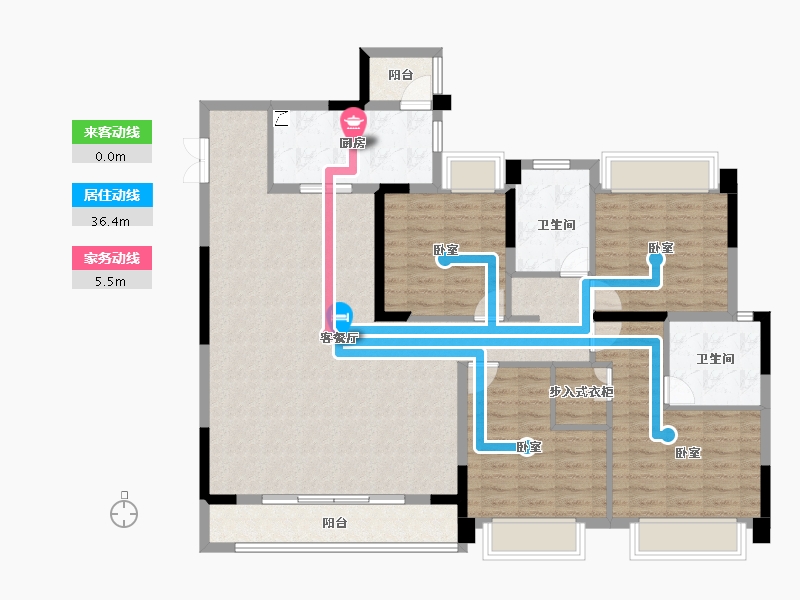 贵州省-贵阳市-佳源贵阳印象-132.01-户型库-动静线