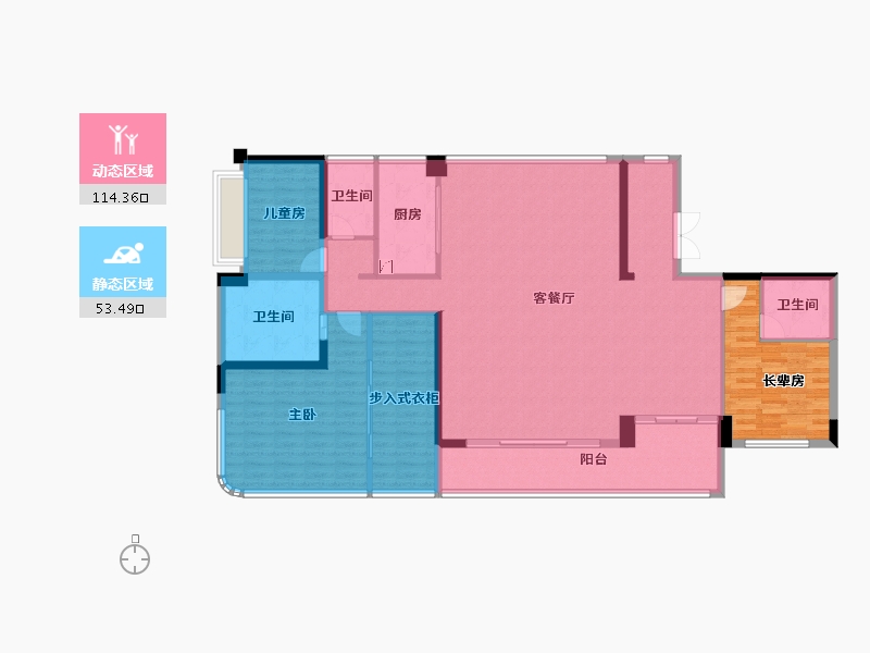 广东省-惠州市-中海龙湖百賢府-166.40-户型库-动静分区