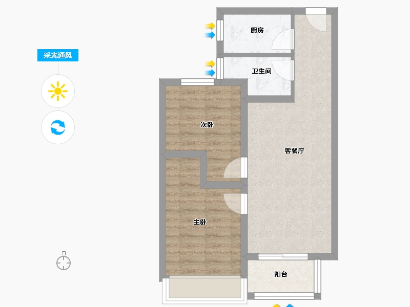 山东省-菏泽市-中达宜居锦苑-52.81-户型库-采光通风