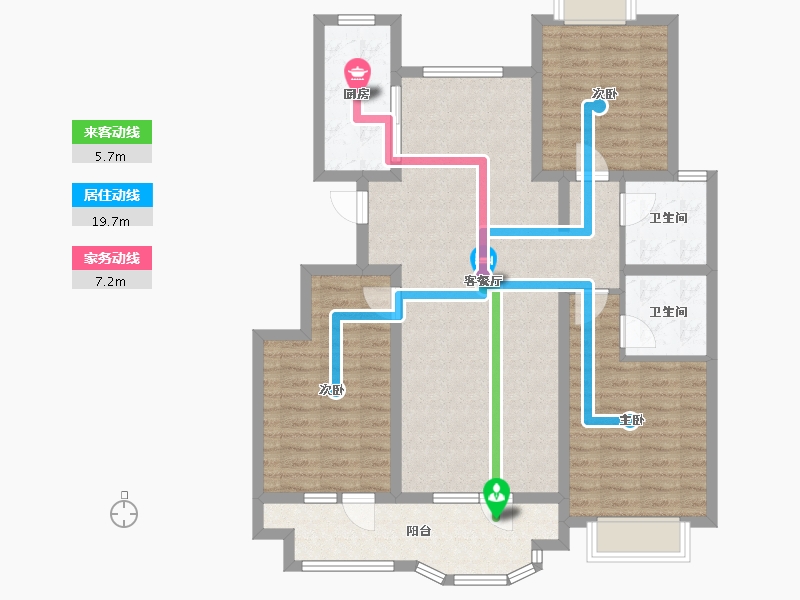 山东省-济宁市-瑞马大都会-103.75-户型库-动静线