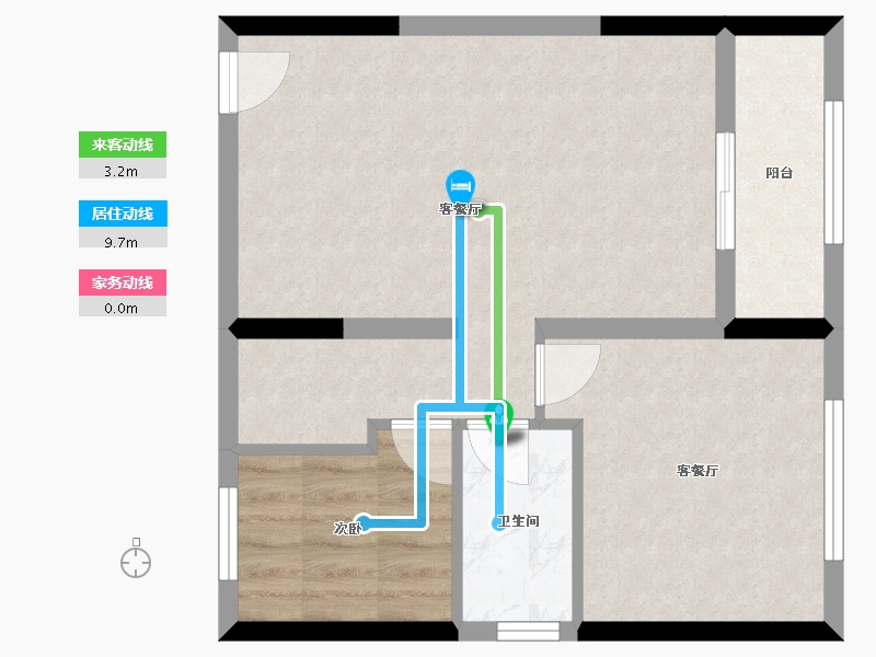 广东省-深圳市-泰福公寓-54.25-户型库-动静线