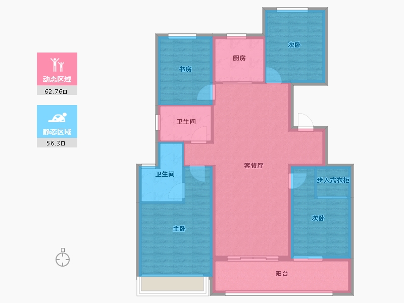 浙江省-衢州市-绿城城投·礼贤未来社区-107.20-户型库-动静分区