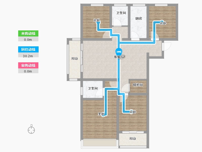 山东省-菏泽市-中达宜居锦苑-120.01-户型库-动静线