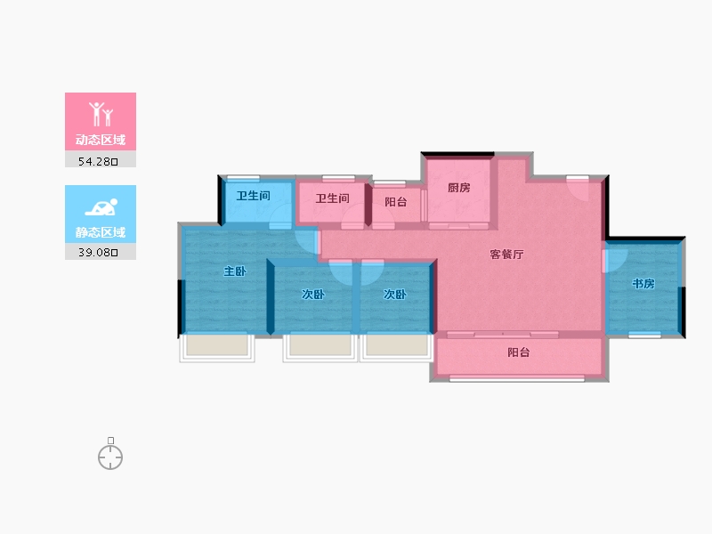 重庆-重庆市-建发书香府-81.53-户型库-动静分区