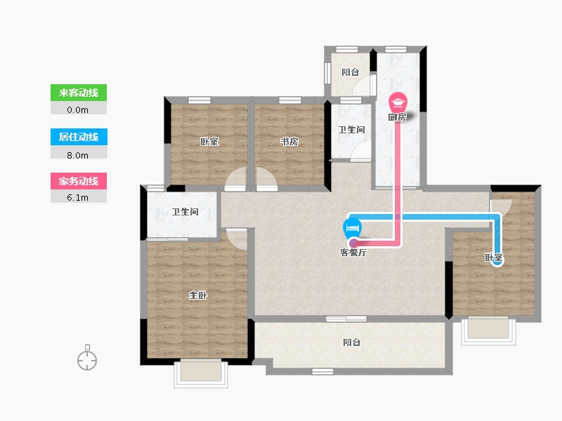 四川省-成都市-兴城人居海棠林语-114.38-户型库-动静线