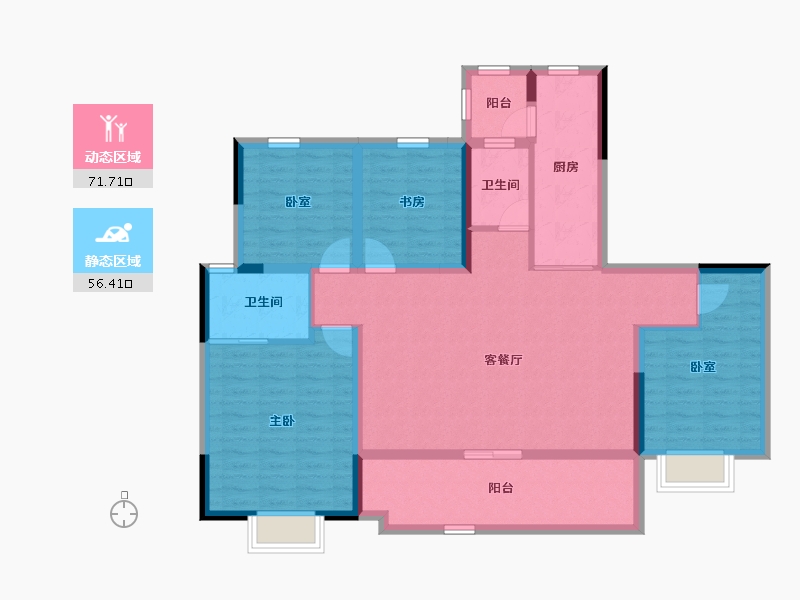 四川省-成都市-兴城人居海棠林语-114.38-户型库-动静分区