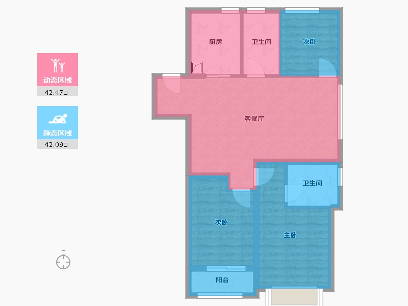 河北省-石家庄市-融创时代中心-85.58-户型库-动静分区