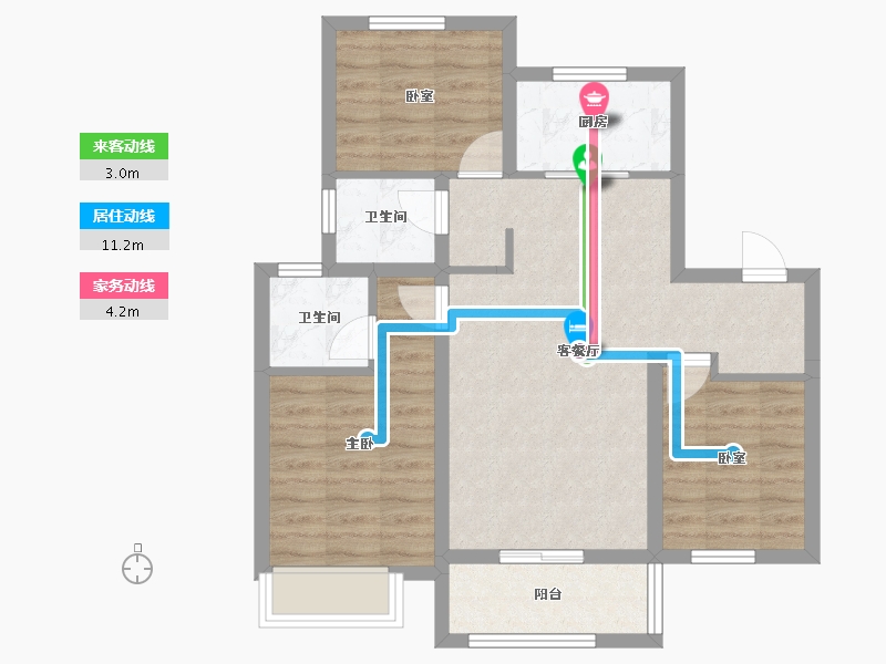 河北省-衡水市-君悦华府-71.57-户型库-动静线