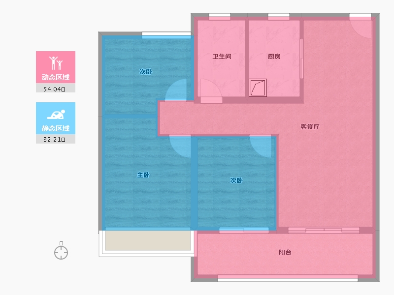 江苏省-苏州市-中海独墅云著-77.25-户型库-动静分区