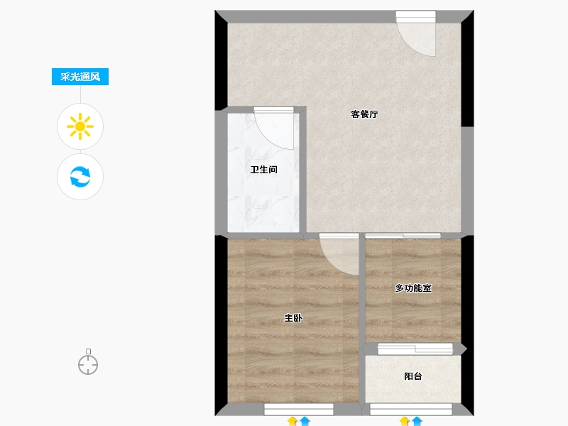 广东省-深圳市-泰福公寓-34.27-户型库-采光通风