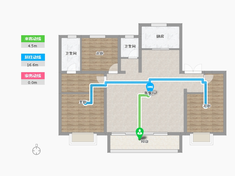 河北省-唐山市-德贤华府-108.93-户型库-动静线