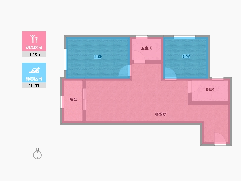 广东省-广州市-恒大冠珺之光-57.20-户型库-动静分区