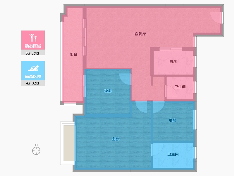 湖南省-衡阳市-酃湖书院-92.00-户型库-动静分区