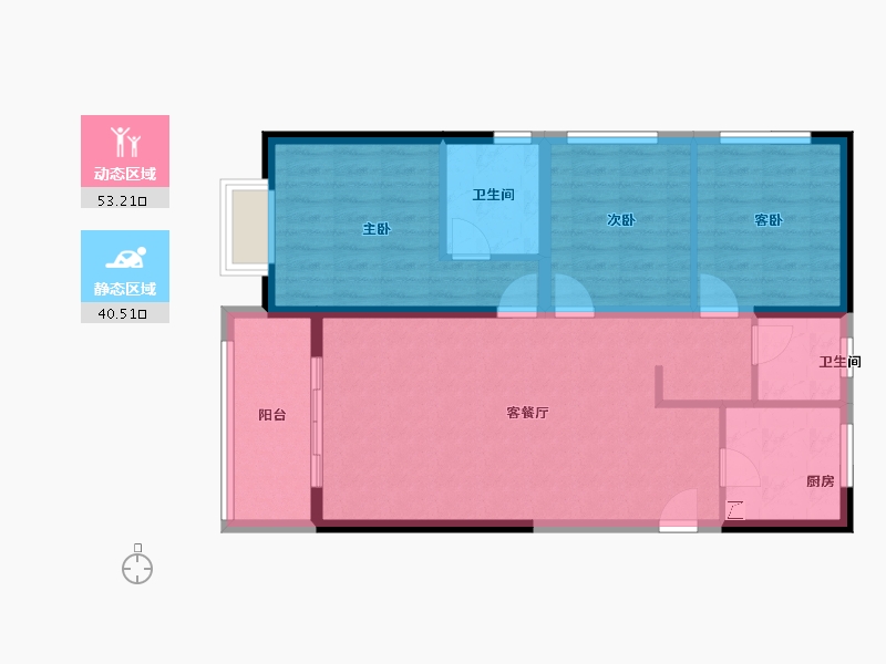 河南省-郑州市-美盛·教育港湾-84.01-户型库-动静分区