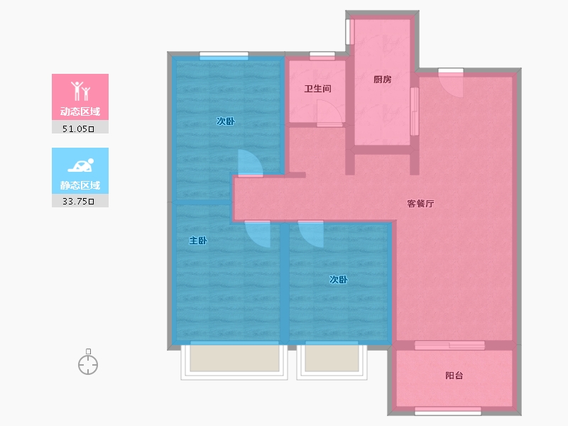 山东省-聊城市-金桂湾小区-75.00-户型库-动静分区