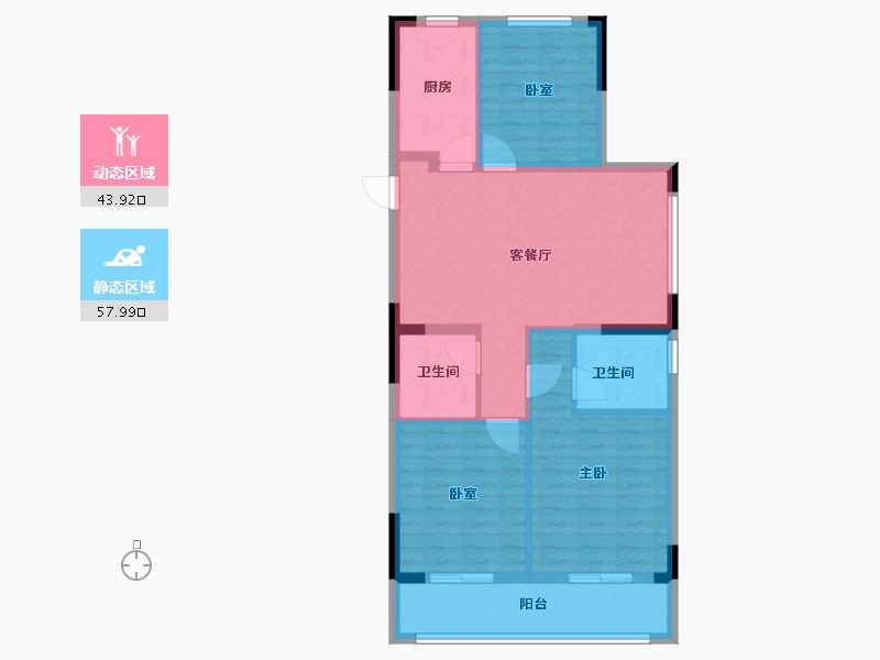 浙江省-杭州市-杭房·启润学府-92.00-户型库-动静分区