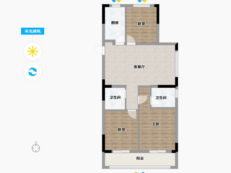 浙江省-杭州市-杭房·启润学府-92.00-户型库-采光通风