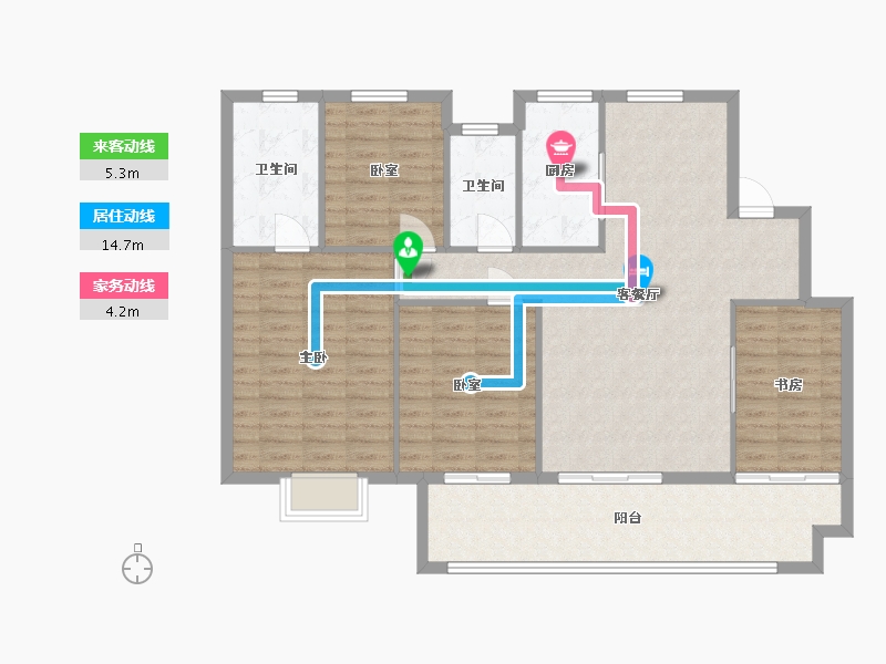 江苏省-南通市-龙湖丽园-114.49-户型库-动静线