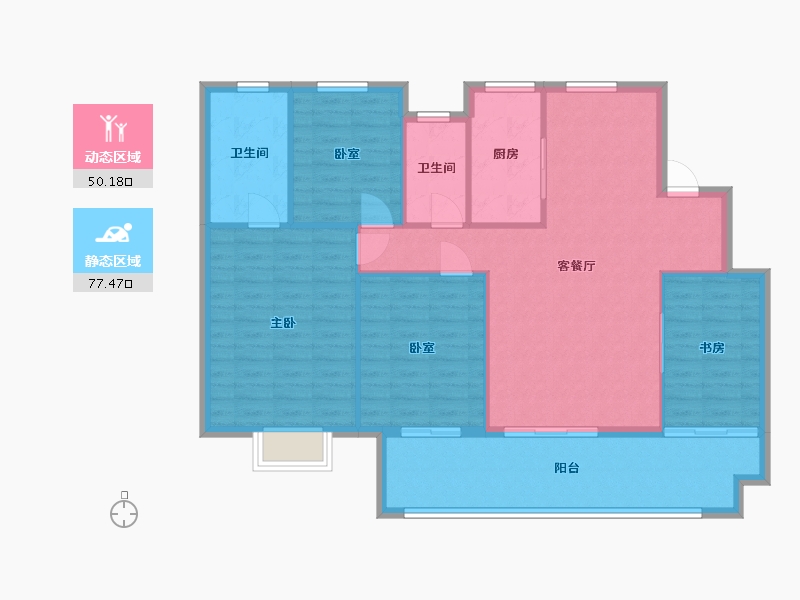 江苏省-南通市-龙湖丽园-114.49-户型库-动静分区