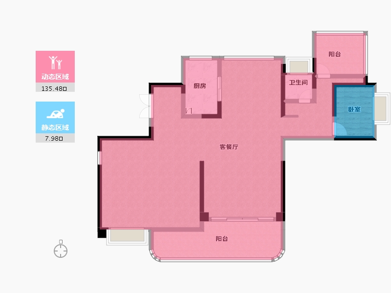 广东省-惠州市-中海龙湖百賢府-129.82-户型库-动静分区