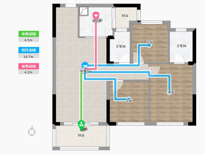 贵州省-贵阳市-上观-93.80-户型库-动静线