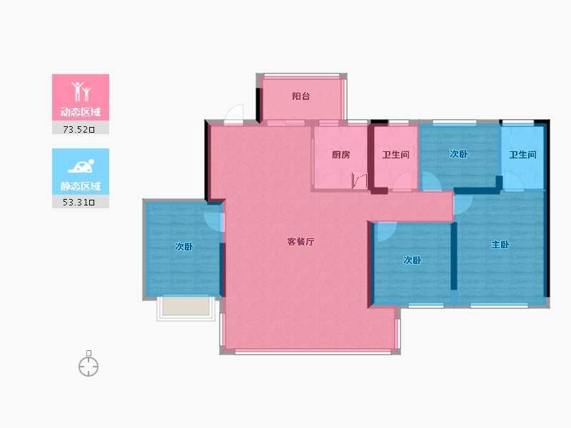 福建省-莆田市-保利联发玉湖和悦-114.40-户型库-动静分区