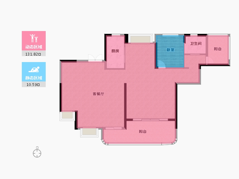 广东省-惠州市-中海龙湖臻如府-131.00-户型库-动静分区